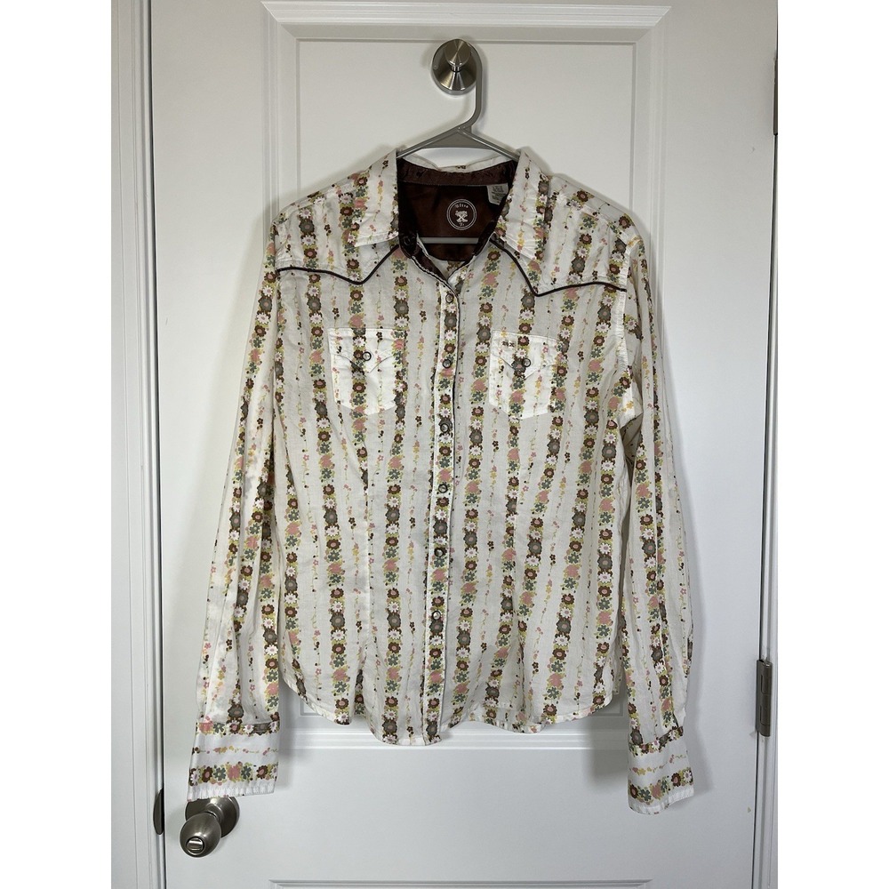 Women's Ultra Twenty X Snap Button Shirt Floral Western Cowgirl Rodeo Size XL
